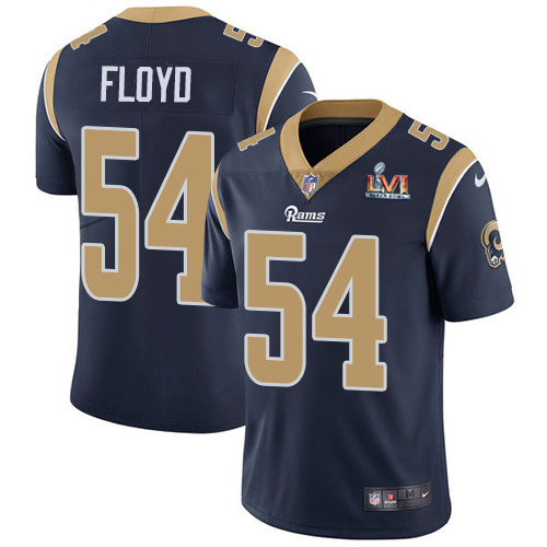 HighQuality Rams #54 Leonard Floyd Navy Blue Team Color Super Bowl LVI Patch Youth Stitched NFL Vapor Untouchable Limited Jersey For a short time available Don't miss your chance to own Rams clothing