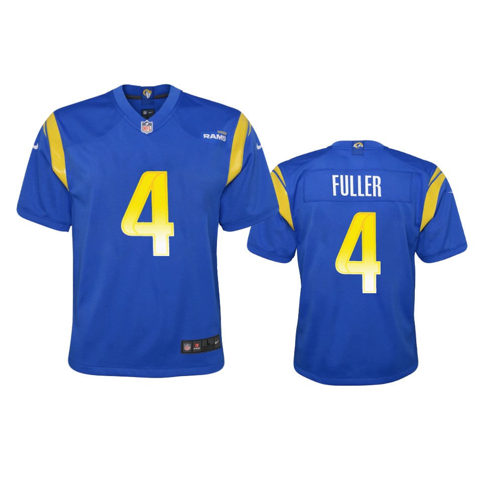 Amazing Los Angeles Rams #4 Jordan Fuller Youth Game NFL Jersey Royal Retailers boost your inventory Order these popular Rams products