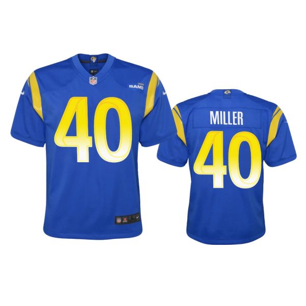 Fantastic Los Angeles Rams #40 Von Miller Youth Game NFL Jersey Royal Collectors this is a must have Add this Rams item to your collection
