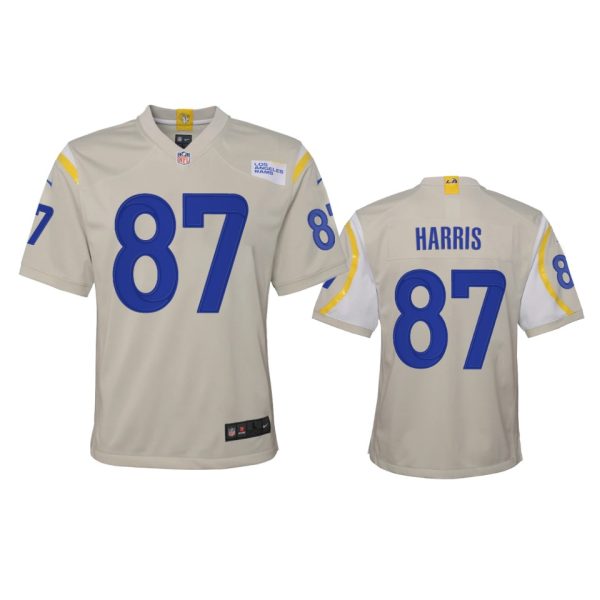 Stunning Los Angeles Rams #87 Jacob Harris Youth Game NFL Jersey Bone For a short time available Don't miss your chance to own Rams clothing