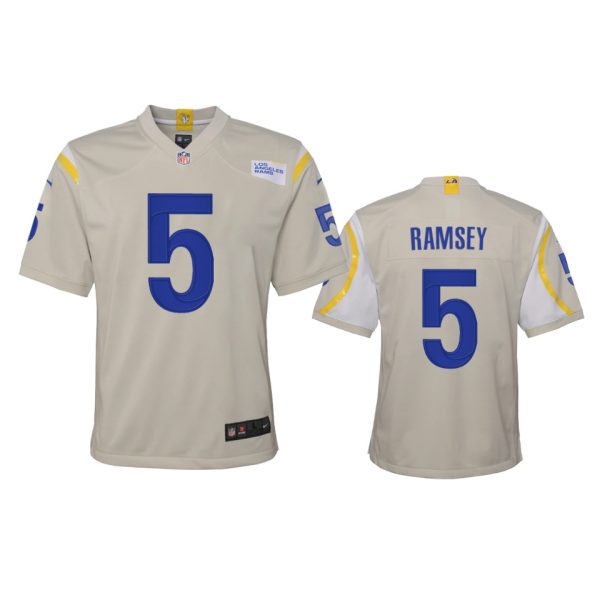 Delightful Los Angeles Rams #5 Jalen Ramsey Youth Game NFL Jersey Bone For a short time available Don't miss your chance to own Rams clothing