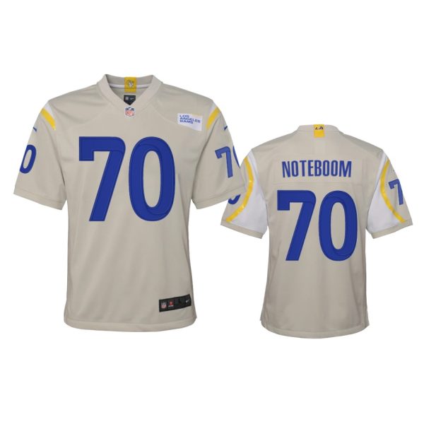 Stunning Los Angeles Rams #70 Joseph Noteboom Youth Game NFL Jersey Bone Act fast Only a few left Secure your Rams apparel today
