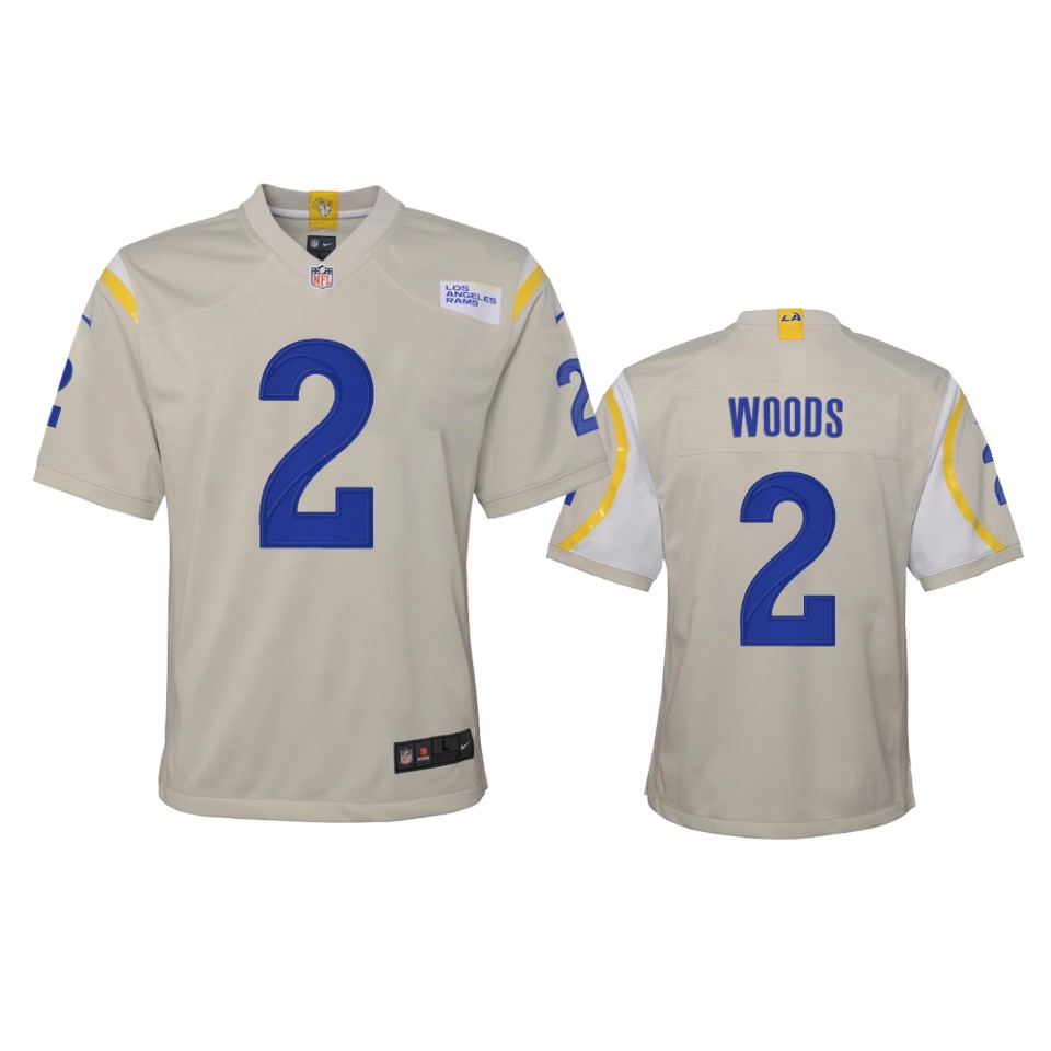 Premium Los Angeles Rams #2 Robert Woods Youth Game NFL Jersey Bone With high demand Order now to wear your Rams pride