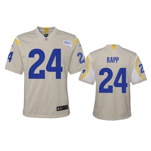 Delightful Los Angeles Rams #24 Taylor Rapp Youth Game NFL Jersey Bone Limited stock Order now to show your love for the Rams