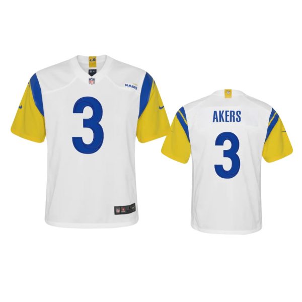 HighQuality Los Angeles Rams #3 Cam Akers Youth Alternate Game NFL Jersey White Act fast Only a few left Secure your Rams apparel today