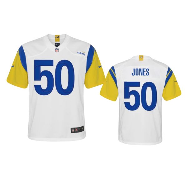 Exceptional Los Angeles Rams #50 Ernest Jones Youth Alternate Game NFL Jersey White Sports fans this is your chance Order soon to support the Rams