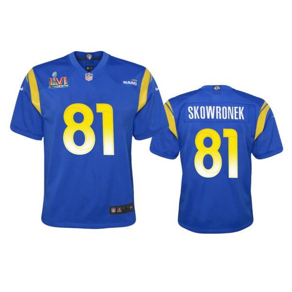 Premium Los Angeles Rams #81 Ben Skowronek Youth Super Bowl LVI Patch Game NFL Jersey Royal Sports fans this is your chance Order soon to support the Rams