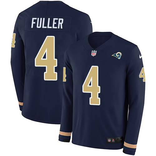 HighQuality Rams #4 Jordan Fuller Navy Blue Team Color Youth Stitched NFL Limited Therma Long Sleeve Jersey Sports enthusiasts Seize the opportunity Order your Rams merchandise