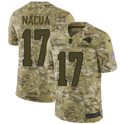 Superb Rams #17 Puka Nacua Camo Youth Stitched NFL Limited 2018 Salute To Service Jersey Limited stock Order now to show your love for the Rams