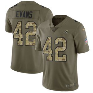 Gorgeous Rams #42 Ethan Evans Olive/Camo Youth Stitched NFL Limited 2017 Salute To Service Jersey Retailers boost your inventory Order these popular Rams products